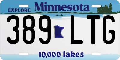 MN license plate 389LTG