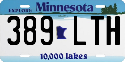 MN license plate 389LTH