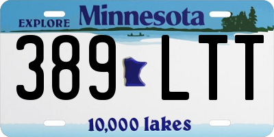 MN license plate 389LTT