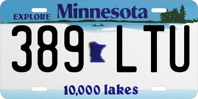 MN license plate 389LTU