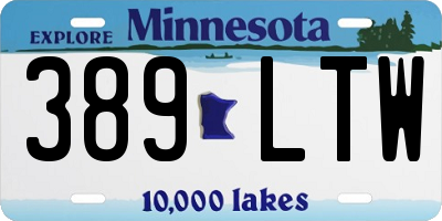 MN license plate 389LTW