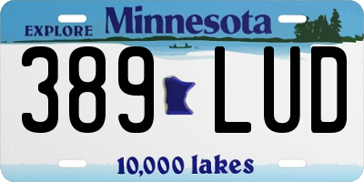 MN license plate 389LUD