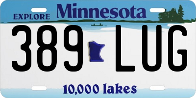 MN license plate 389LUG