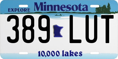 MN license plate 389LUT