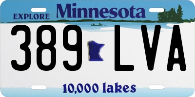 MN license plate 389LVA