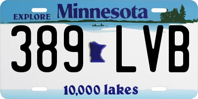 MN license plate 389LVB
