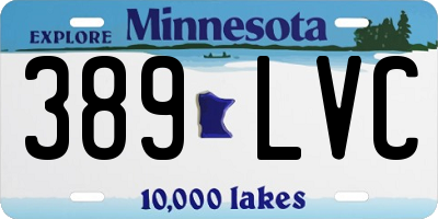 MN license plate 389LVC