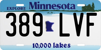 MN license plate 389LVF