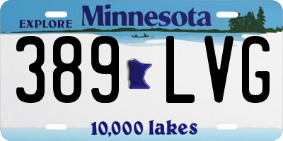 MN license plate 389LVG