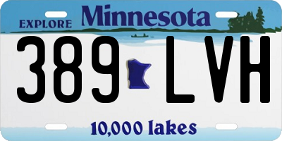 MN license plate 389LVH