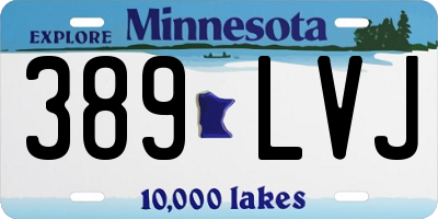 MN license plate 389LVJ