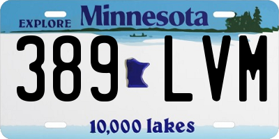 MN license plate 389LVM