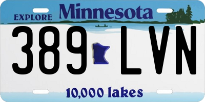 MN license plate 389LVN