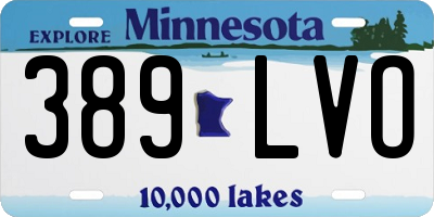 MN license plate 389LVO