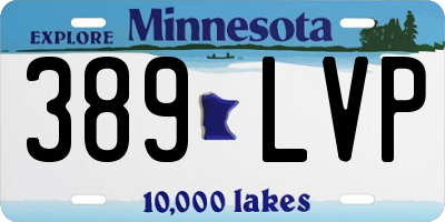 MN license plate 389LVP