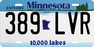 MN license plate 389LVR