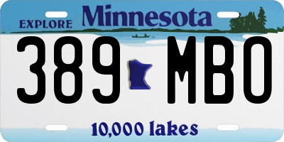 MN license plate 389MBO