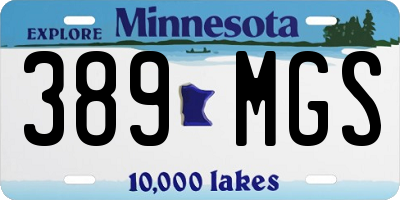 MN license plate 389MGS