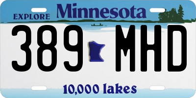 MN license plate 389MHD