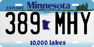 MN license plate 389MHY