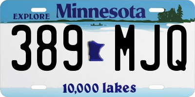 MN license plate 389MJQ