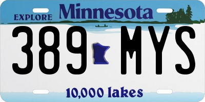 MN license plate 389MYS