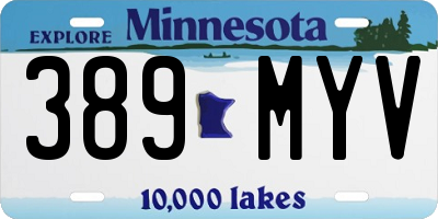 MN license plate 389MYV
