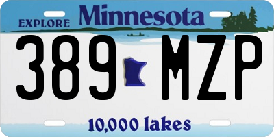 MN license plate 389MZP