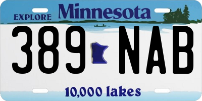 MN license plate 389NAB