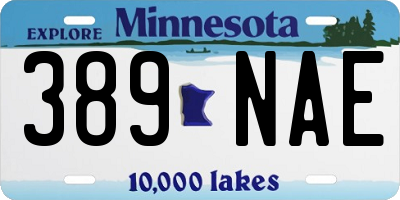 MN license plate 389NAE