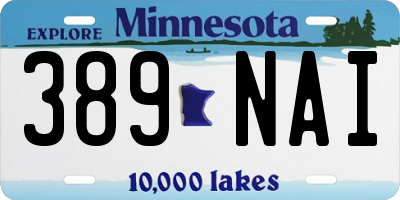 MN license plate 389NAI