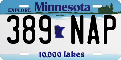 MN license plate 389NAP
