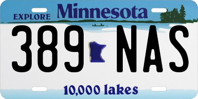 MN license plate 389NAS