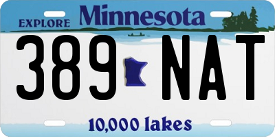 MN license plate 389NAT