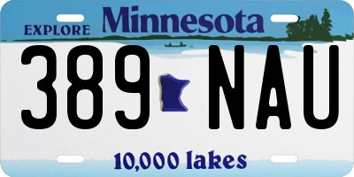 MN license plate 389NAU