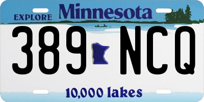 MN license plate 389NCQ