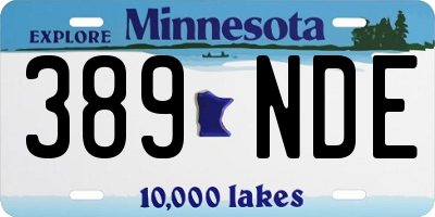 MN license plate 389NDE