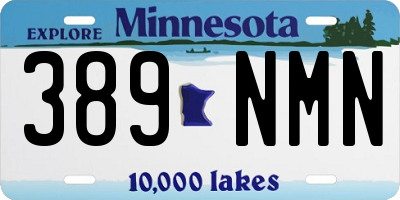 MN license plate 389NMN
