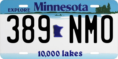 MN license plate 389NMO