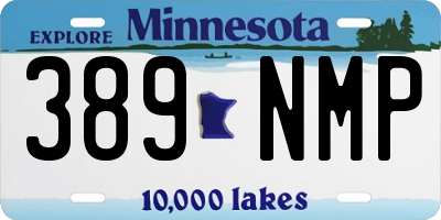 MN license plate 389NMP