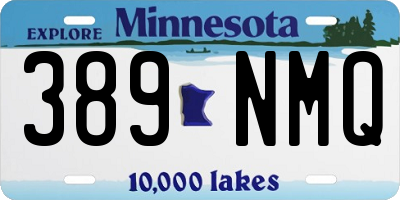 MN license plate 389NMQ