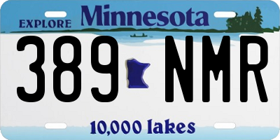 MN license plate 389NMR