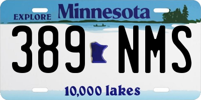 MN license plate 389NMS