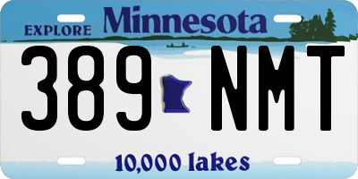 MN license plate 389NMT