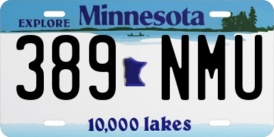 MN license plate 389NMU