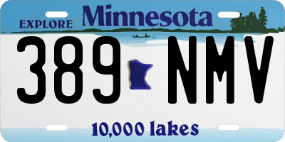 MN license plate 389NMV