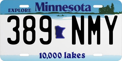 MN license plate 389NMY