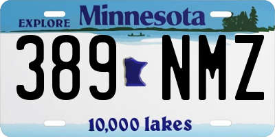 MN license plate 389NMZ