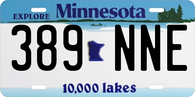 MN license plate 389NNE