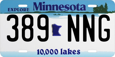 MN license plate 389NNG